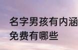 名字男孩有内涵免费 名字男孩有内涵免费有哪些