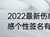 2022最新伤感个性签名 2022最新伤感个性签名有哪些