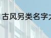 古风另类名字大全 古风另类名字精选