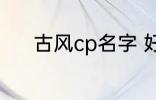 古风cp名字 好听的古风cp名字